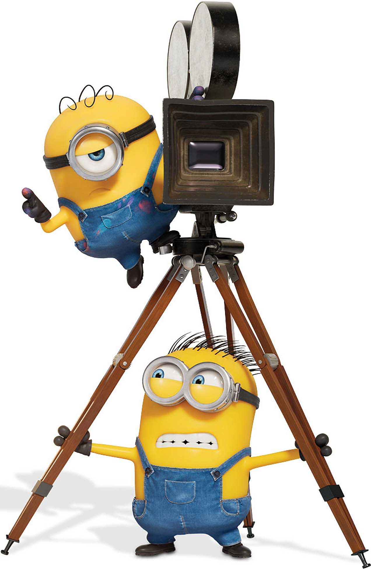 Zwei Minions mit einer Filmkamera